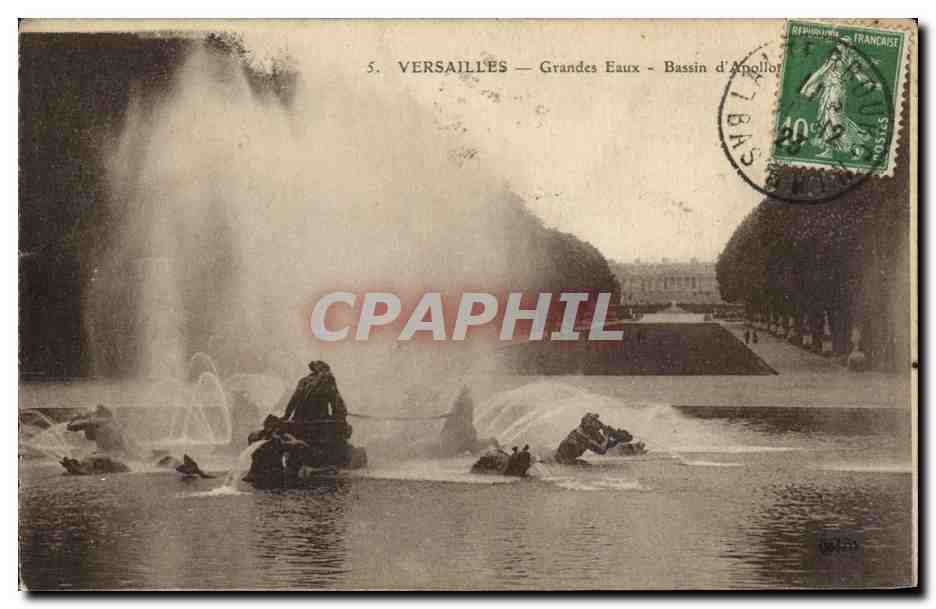 CPA Versailles Grandes Eaux Bassin d'Apollon
