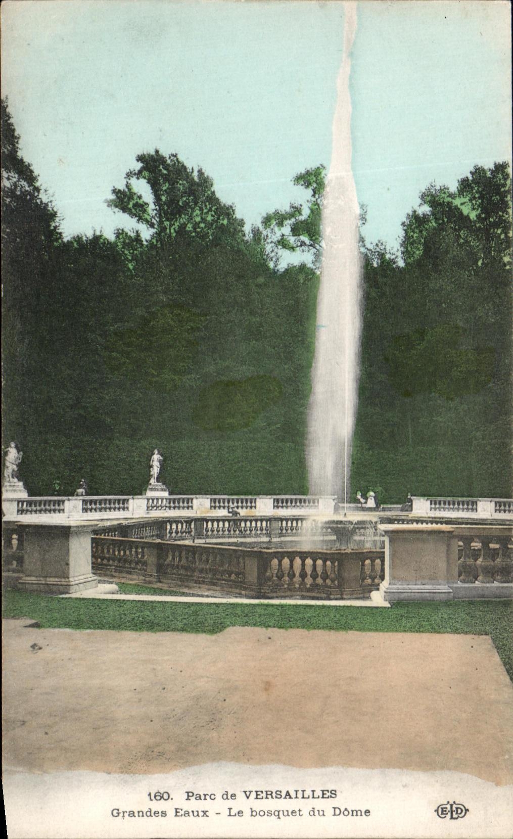 Parc de VERSAILLES - Grandes Eaux - Le bosquet du Dôme — Éditeur E.P.D. n°160