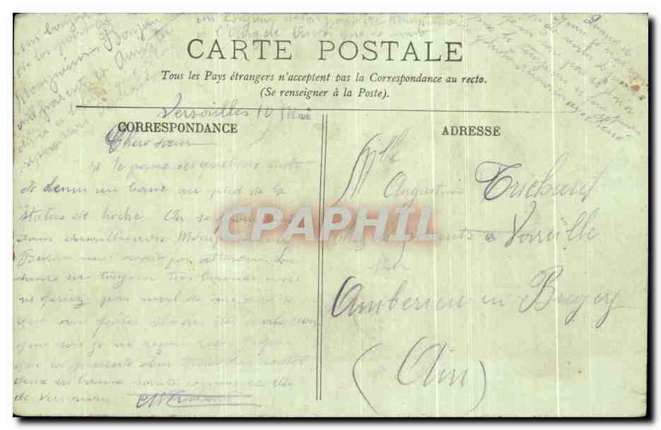 CPA Versailles Le Chateau Le Regulateur De Louis XIV — Verso