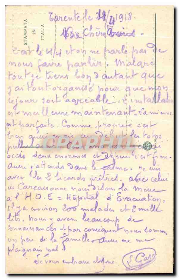CPA Venezia Porta Della Carta — Rückseite