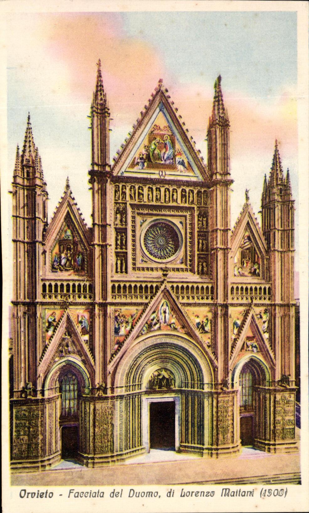 CPA Orvieto Facciata Del Duomo Di Lorenzo Maitani