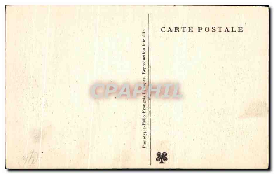 Der Gouffre de PADIRAC (Lot) — Le Pas du Crocodile. Riesensäule — Phototypie Française Limoges, Nr. 14 — Rückseite