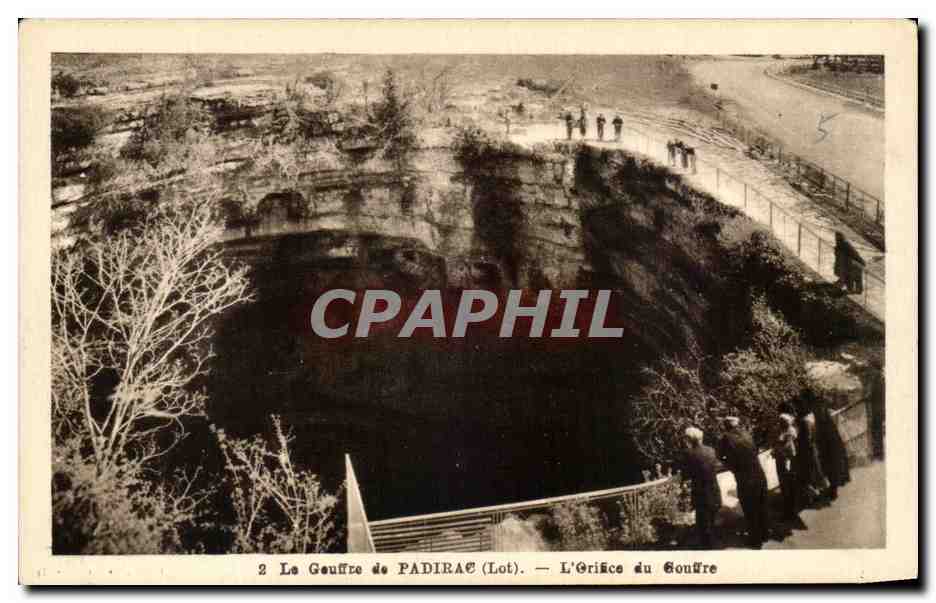 Der Gouffre de PADIRAC (Lot) — Das Mündungsloch des Schwefels — Phototypie Hélio Ferrera, Limoges