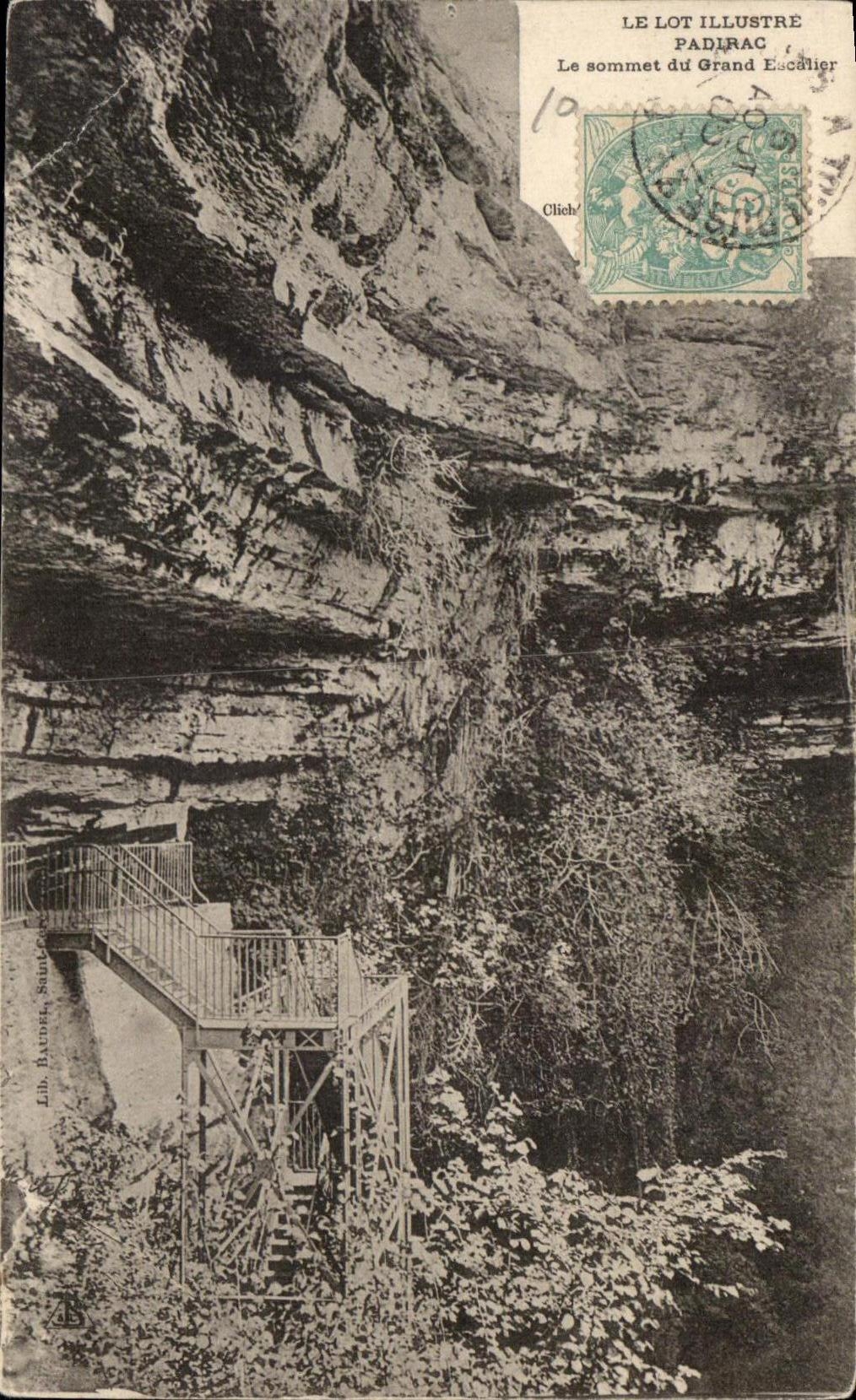 Le sommet du Grand Escalier — Padrac — Lib. Batut, Sainte-Enimie