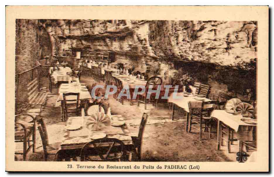 CPA Terrasse du Restaurant du Puits de Padirac