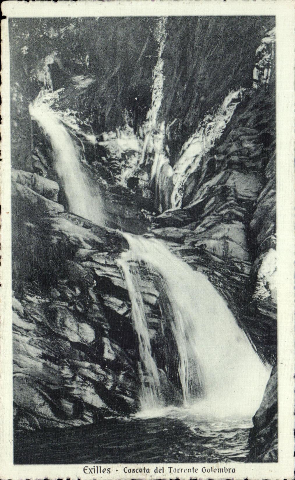 CPA Exilles Cascata del Torrente Golombra
