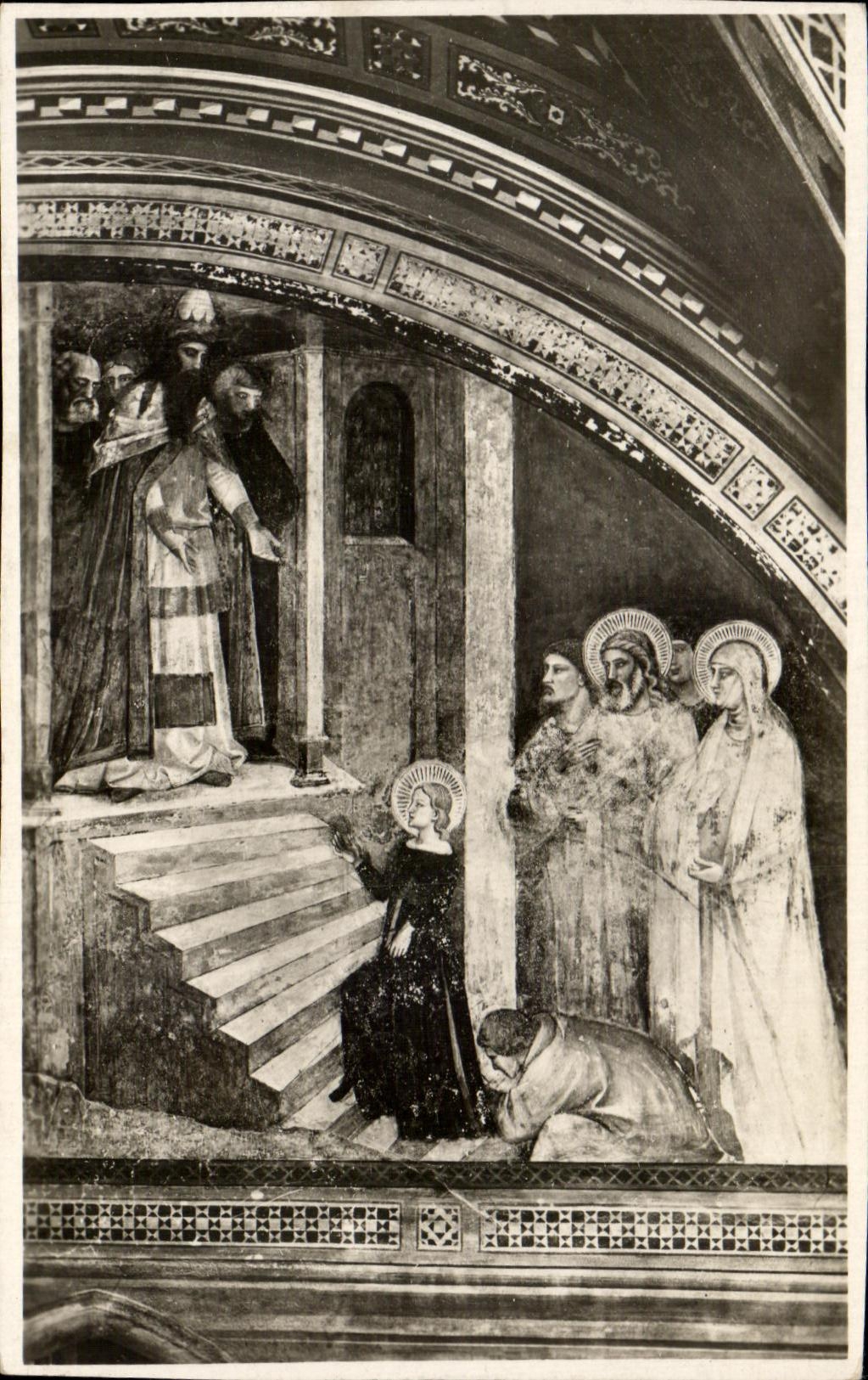 CPA Firenze Chiena di s Maria Novella Capella Degli Spagnuoli Choistrino dei Morti Presentazione della Vergine al Tempio