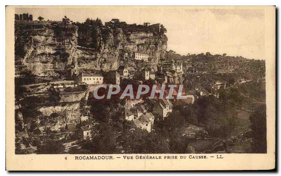 Rocamadour — Vue Générale prise du Causse — LL