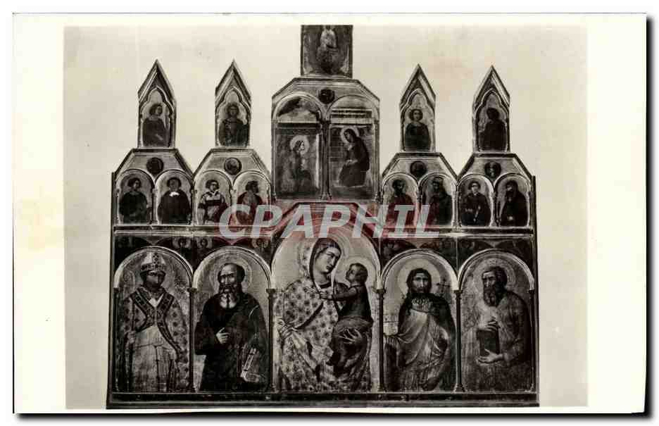 CPA Arezzo Chiesa Maria della Pieve Ancona con la Vergine a Santi