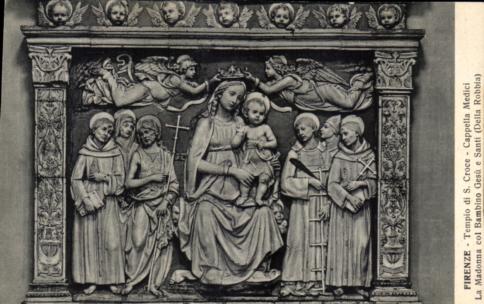 CPA Firenze Tempio Di Croce Capelle Medici La Madonna Col Bambino Gesu E Santi