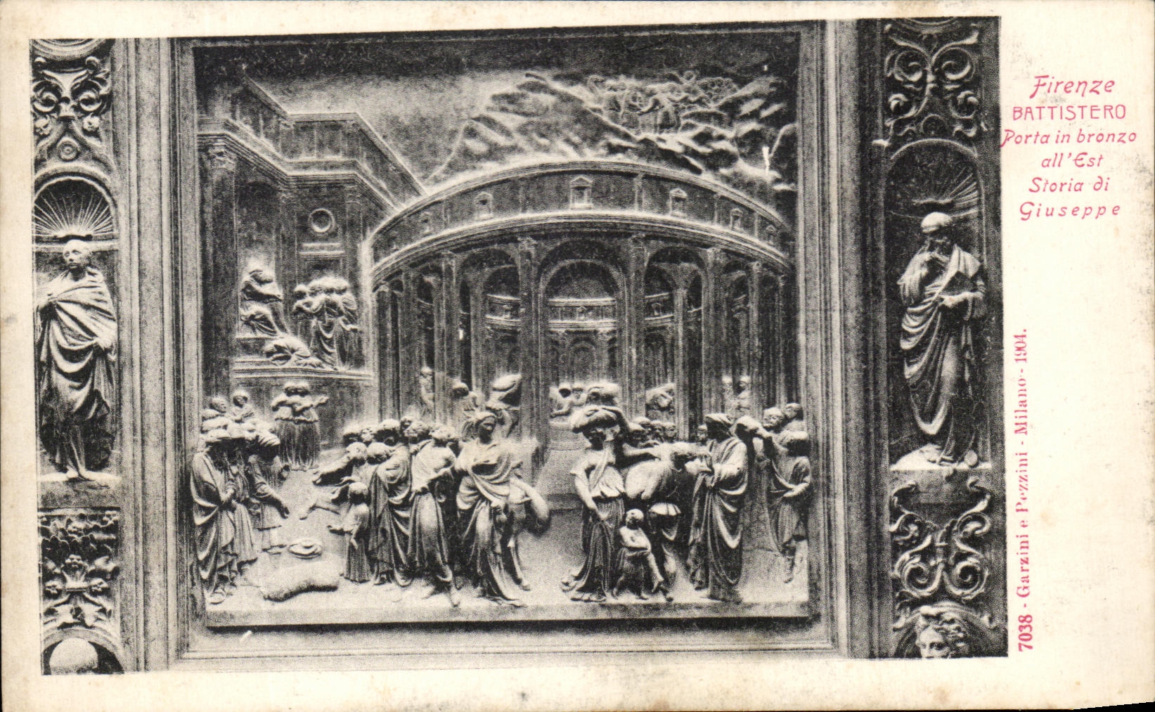 CPA Firenze Battistero Porta In Bronzo All'est Storia Di Giuseppe