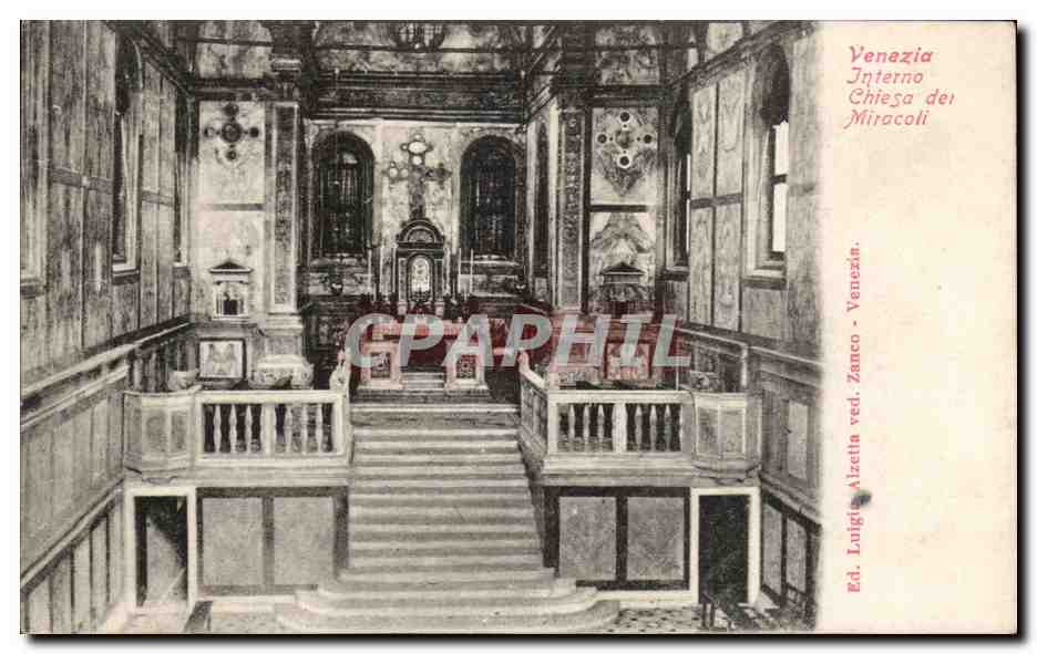 CPA Venezia Interno Chiesa Dei Miracoli