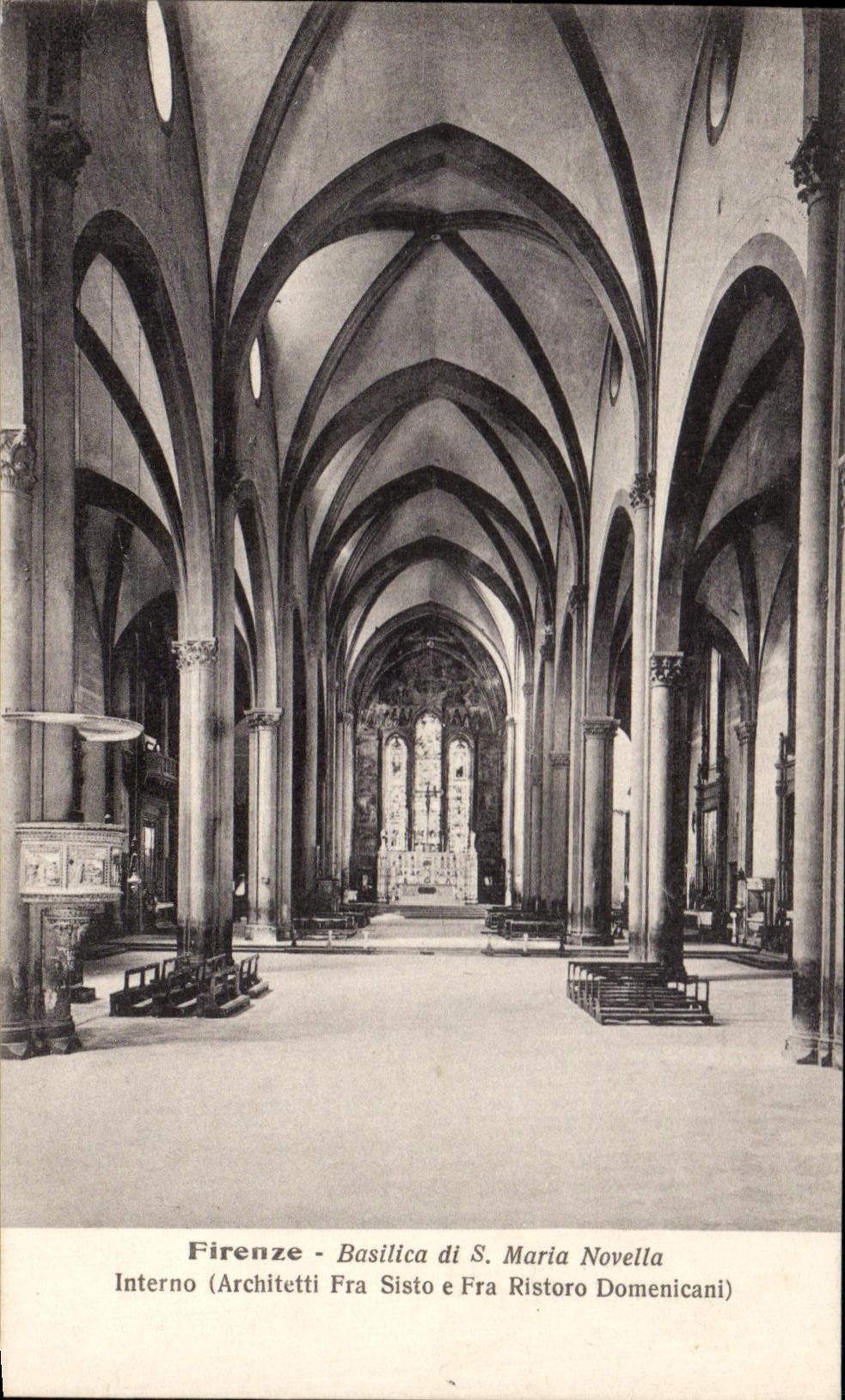 CPA Firenze Basilica Di Maria Novella Interno