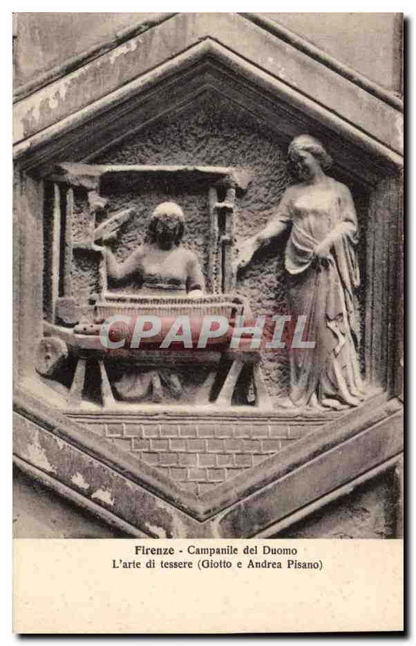 CPA Firenze Campanile Del Duomo L'Arte Di Tessere