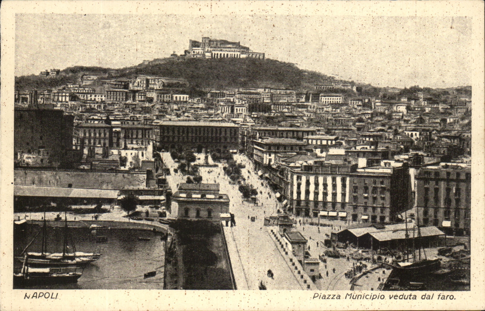 CPA Napoli Piazza Municipio Veduta Dal Faro