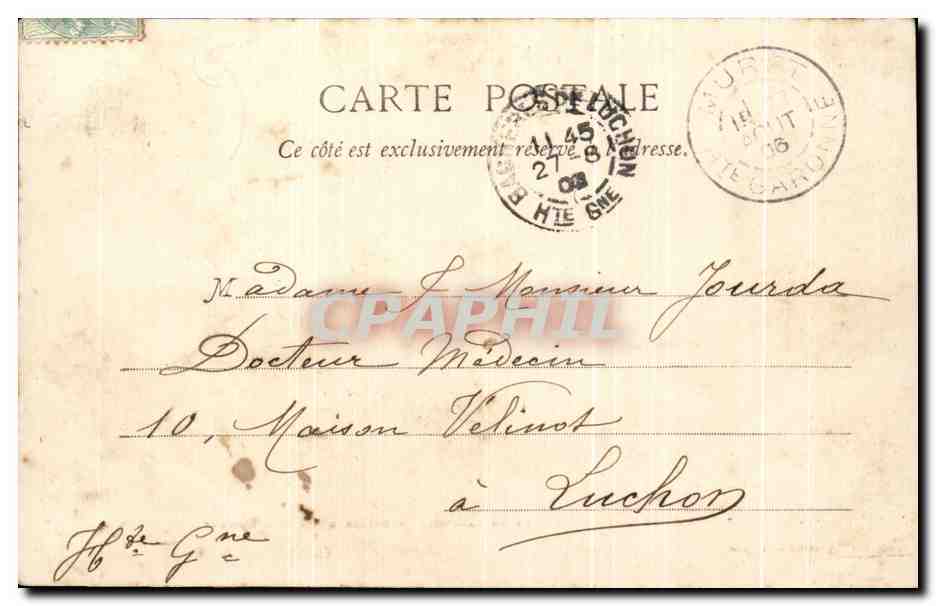 CPA Nancy De La Carpierne Palais Du Gouvernent — Verso