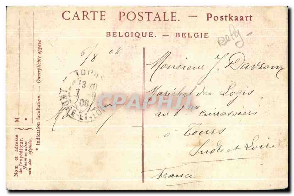 CPA Bruges Vieilles Maisons du Quai du Rosaire — Verso
