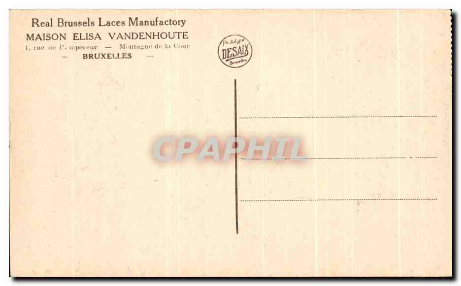 CPA Bruxelles Eglise des SS Michel et Gudule — Verso