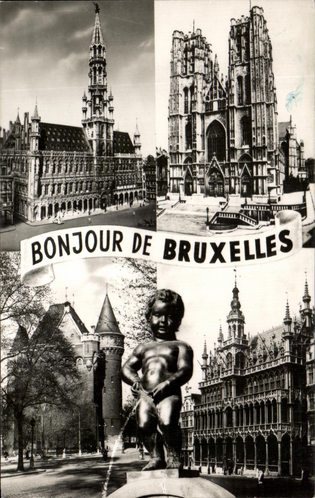 CPA Bonjour De Bruxelles Manneken Pis 