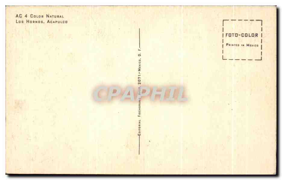 CPA Color Natural Los Hornds Acapulco — Back