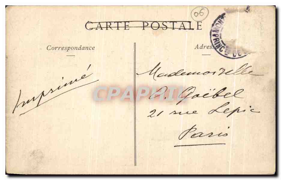 CPA Principaute De Monaco Le Palais du Prime et la Tete de chien — Verso
