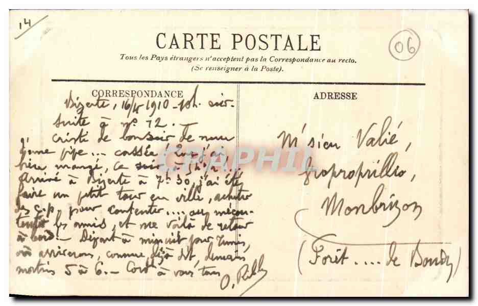 CPA Monaco Mote Carlo Vue Generale — Rückseite