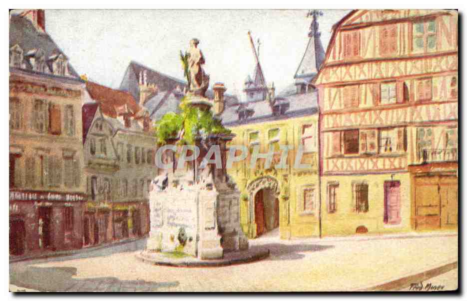 CPA Rouen Place de la pucelle Jeanne d'arc