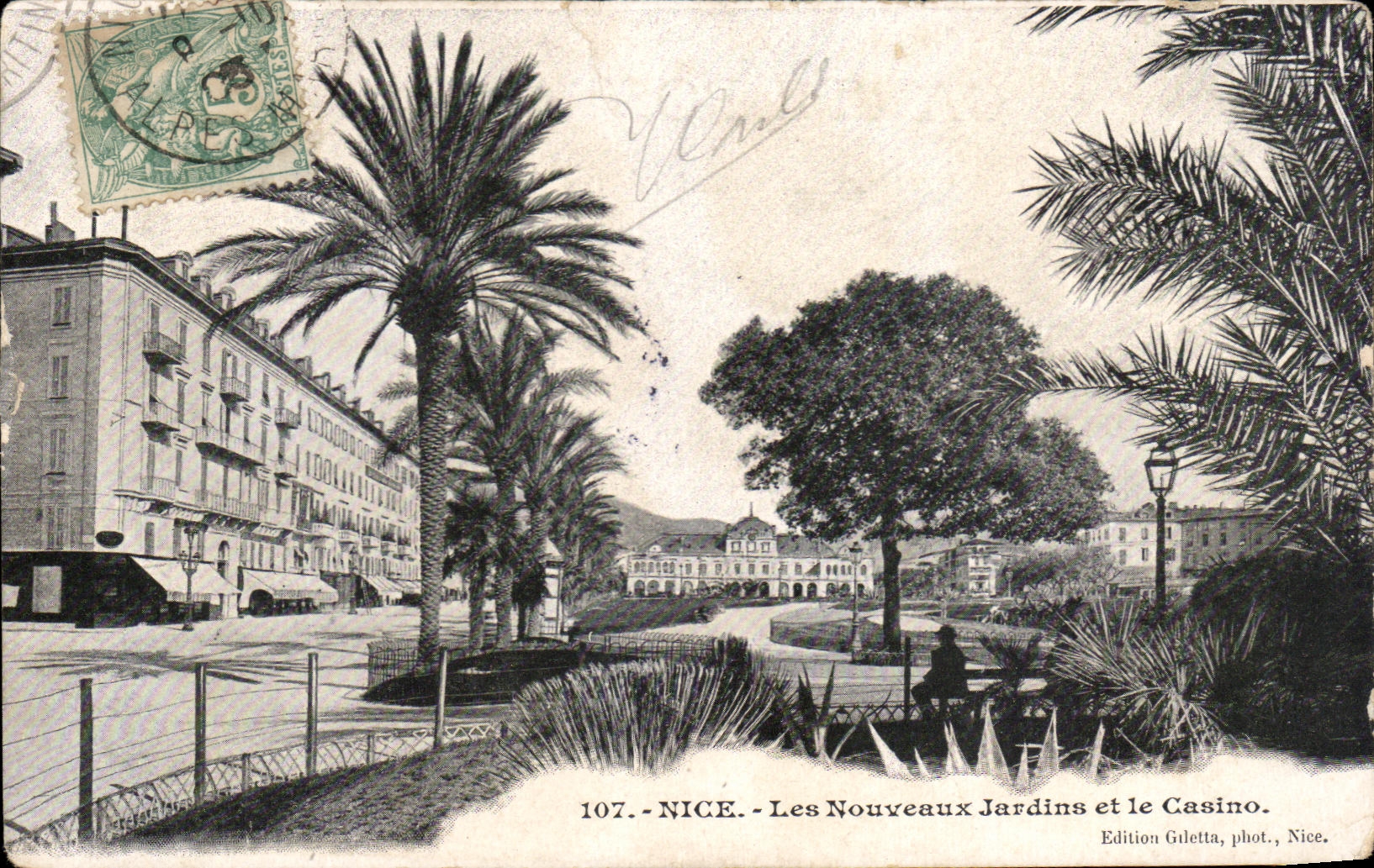CPA Nice Les Nouveaux Jardins et le Casino