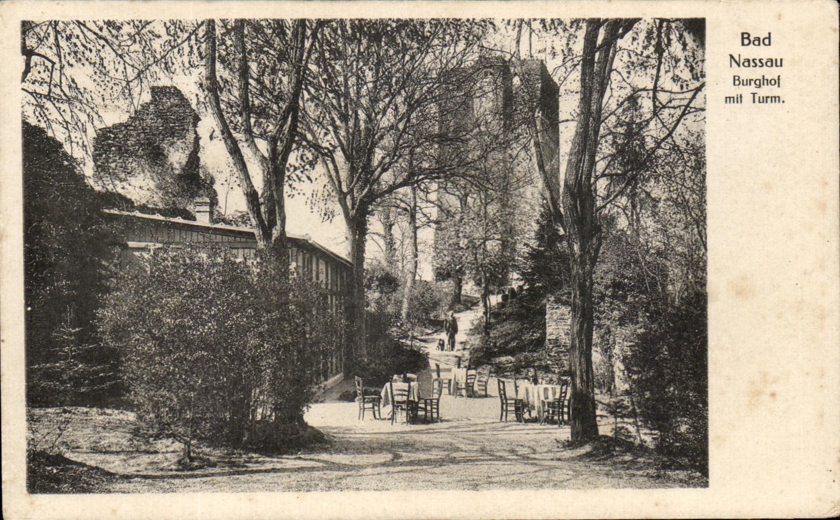 CPA Bad Nassau Burghof Mit Turm