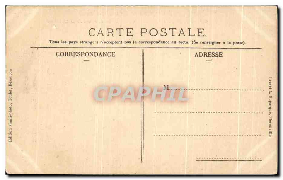 Casino et Bains salins de la Mouillère — Excursion en Franche-Comté — Édition simili-photo, Teudel, Besançon — Rückseite