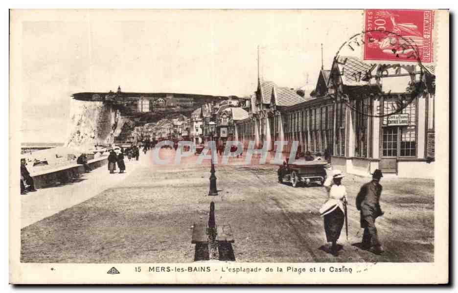 MERS-les-BAINS - L'esplanade de la Plage et le Casino