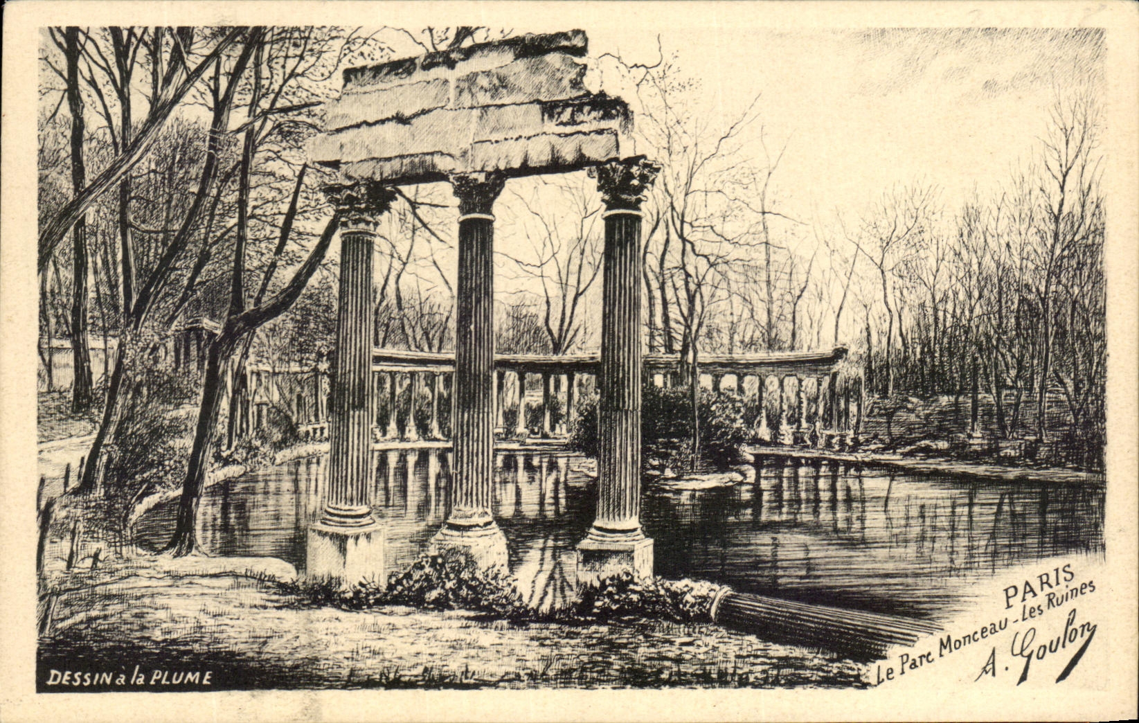 CPA Paris Le Parc Monceau Les Ruines