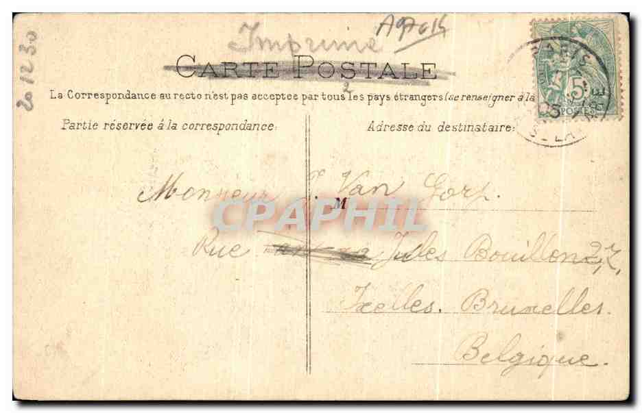 CPA Paris Le Tour St Jacques — Rückseite