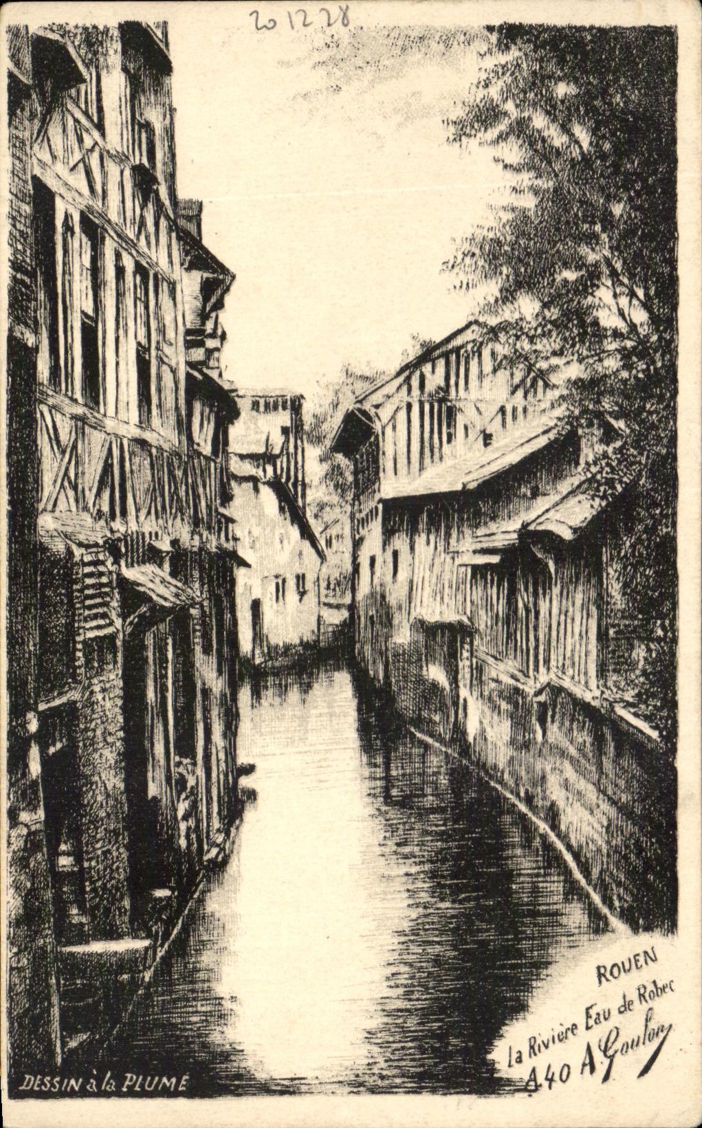 CPA Rouen Le Riviere Eau de Robec
