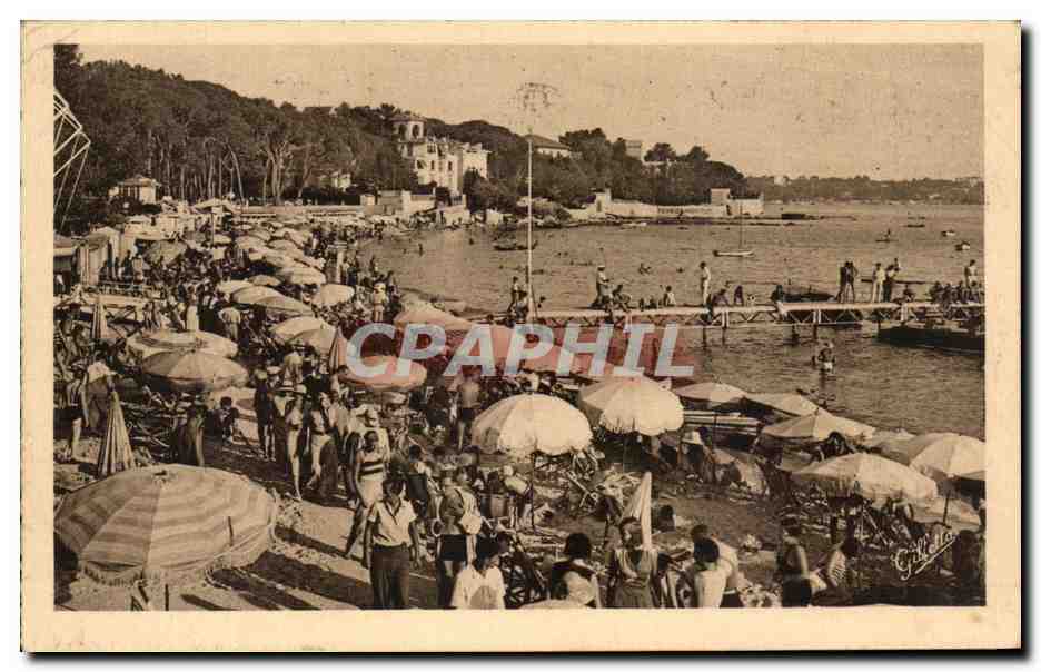 CPA Cote d'Azur Aritistique Juan les Pins La Plage