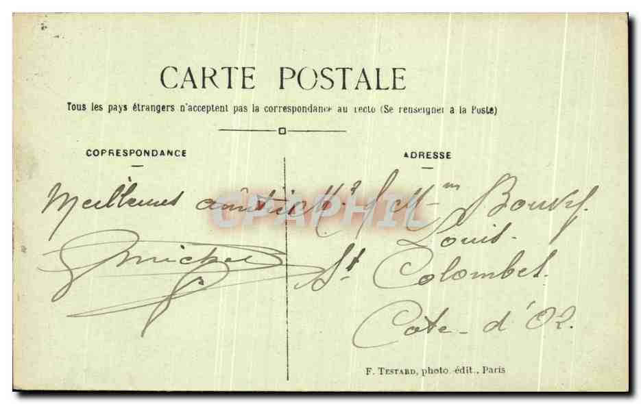 CPA Becon Les Bruyeres Angle de l'Avenue de la Liberte et de l'Avenue Gallieni — Rückseite