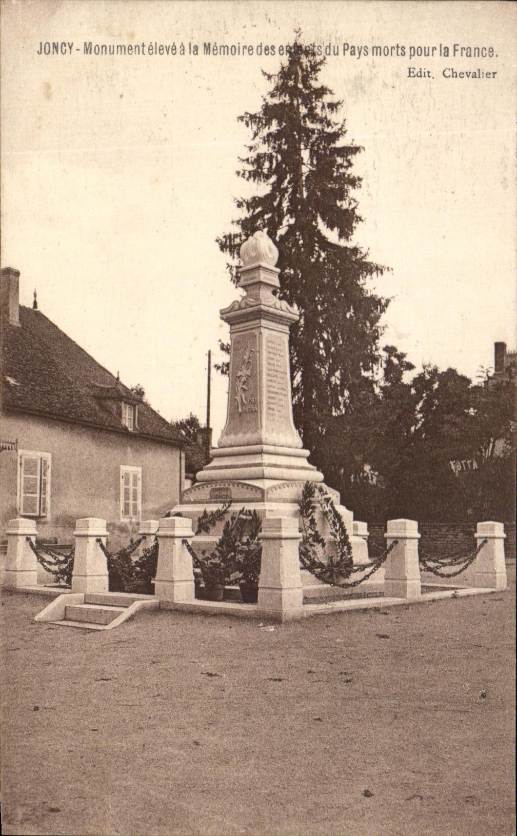 Joncny - Monument élevé à la Mémoire des enfants du Pays morts pour la France — Edit. Chevalier