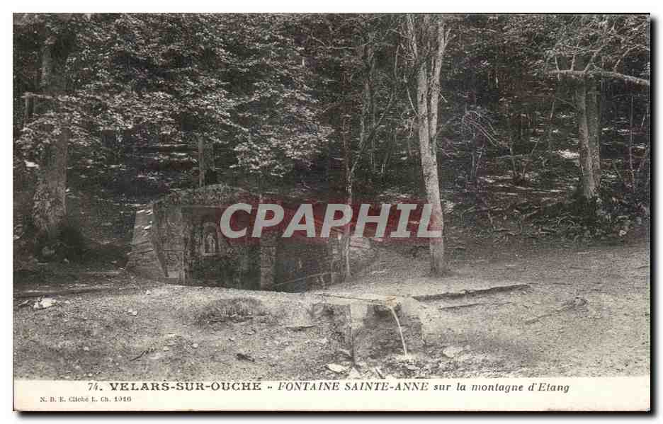 Velars-sur-Ouche — Fontaine Sainte-Anne sur la montagne d'Etang — N. B. E. Cliché L. Ch. 1910