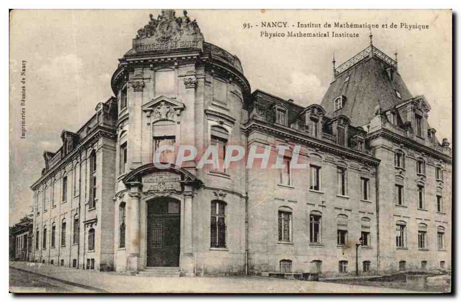 CPA Nancy Institut de Mathematique et de Physique