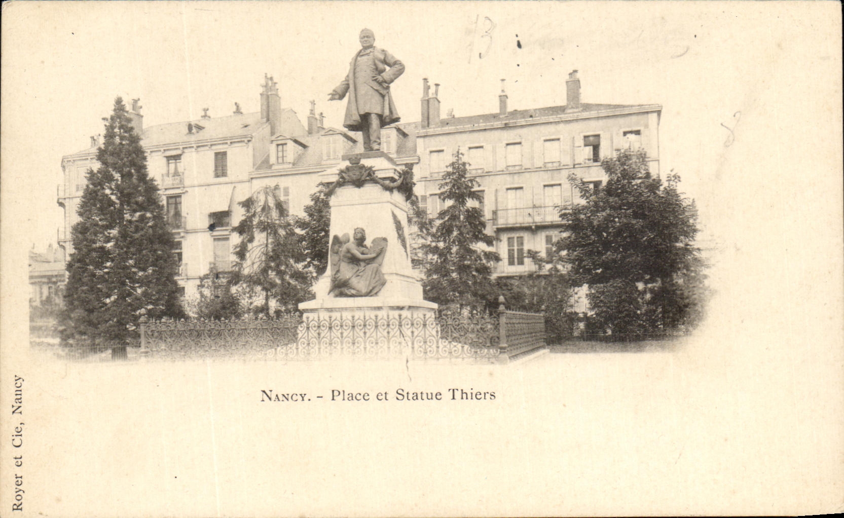 Nancy - Place et Statue Thiers — Royer et Cie, Nancy