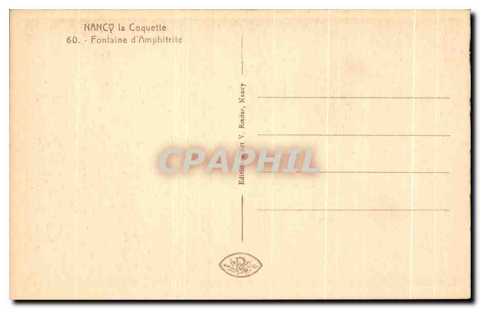 CPA Nancy Fontaine d'Amphitre — Rückseite