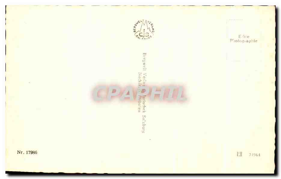 CPA Wolfgang im Salzkammergut — Rückseite