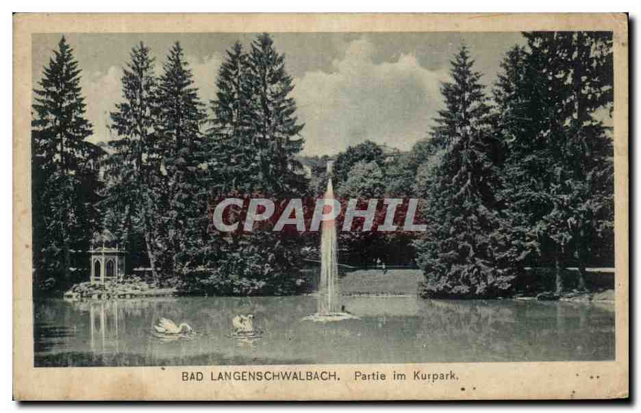 CPA Bad Langeschwalbach Partie im Kurpark 