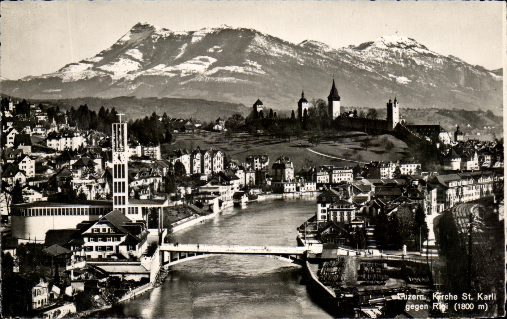 CPA Luzern Kirckhe St Karli Gegen Rigi