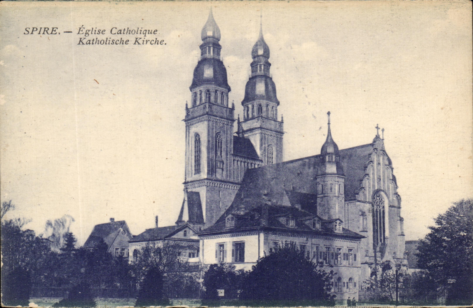 CPA Spire Eglise Catholique Katholische Kirche
