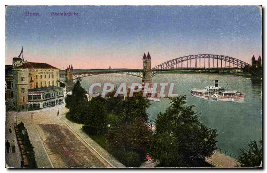 CPA Bonn Rheinbrucke Bateau