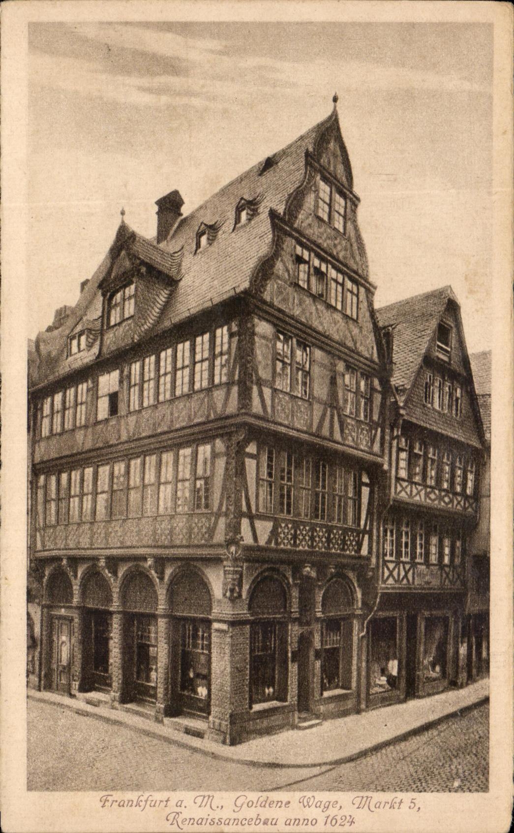 Frankfurt a.M., Goldene Wage, Renaissance building year 1624 — Publisher Jacob Kunzmann, no. 278
