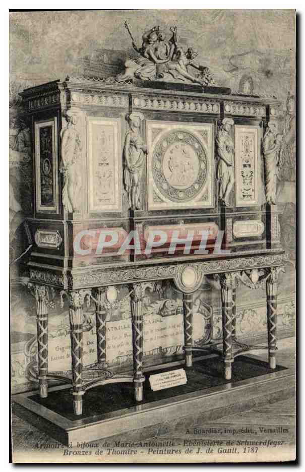 CPA Armoire bijoux du Marie Antoinette Ebenisterie de Schwerdfeger Versailles