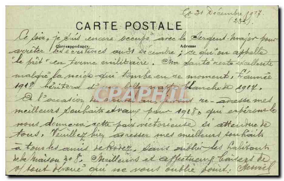 Vue générale de Vertus au commencement du XVIIe siècle — éditeur inconnu, n° de série non visible — Verso