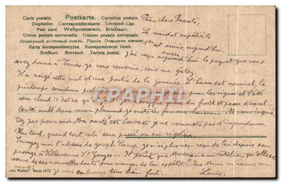 CPA Pont dans la foret — Verso